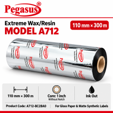 Extreme Wax/Resin-A712,110mmx,300mtr.,1 inch Core,Without Notch,Ink Out